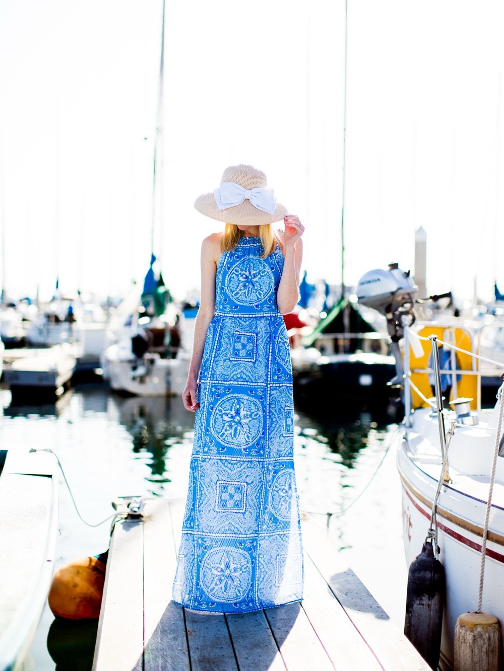 Vineyard Vines Sand Dollar Halter Maxi Dress - 00